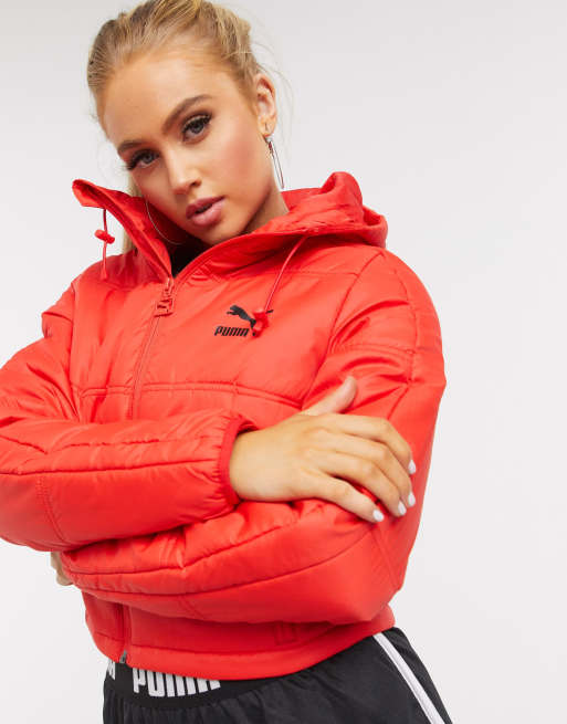 Puma padded jacket in high risk red