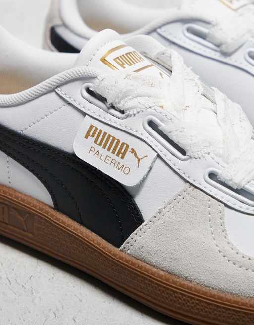 PUMA Palermo Baskets avec lacets en ruban Blanc