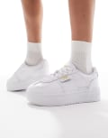 [Puma] PUMA Palermo Elevata leather sneakers in white 39 WHITE