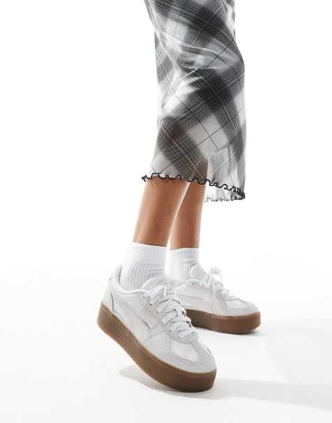 PUMA Palermo Elevata platform sneakers in gray - view 1