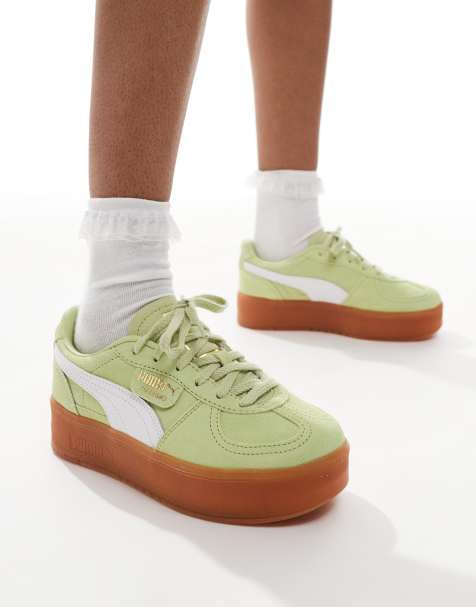 Puma Palermo Eleveta trainers in light green - view 1