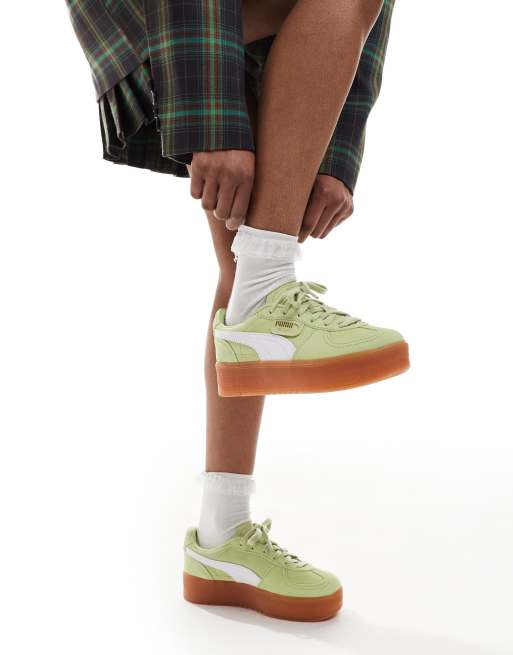 Puma Palermo Eleveta trainers in pistachio, 3 of 5