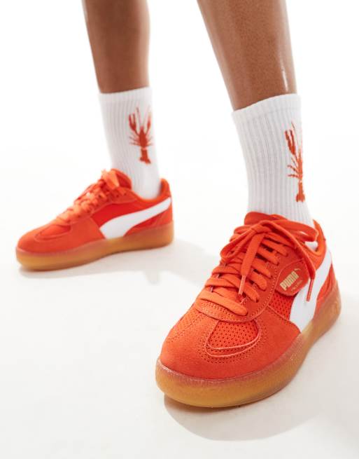 PUMA Palermo LaModa Vintage sneakers in red ASOS
