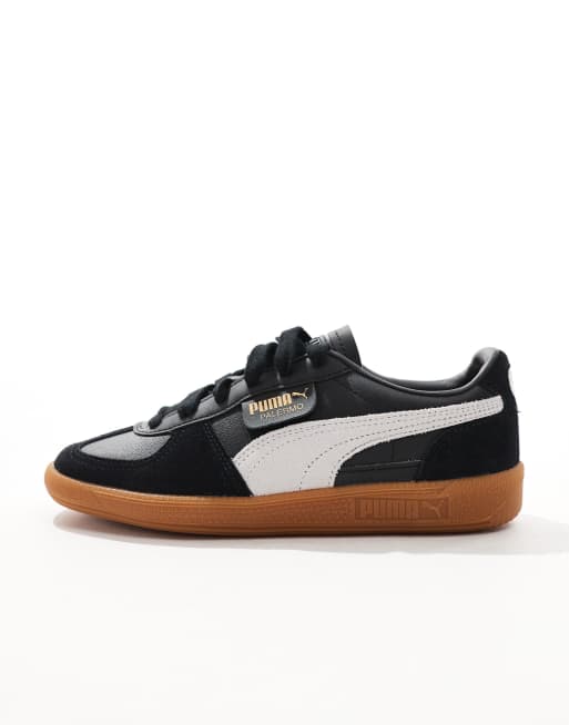 Puma brown store leather sneakers