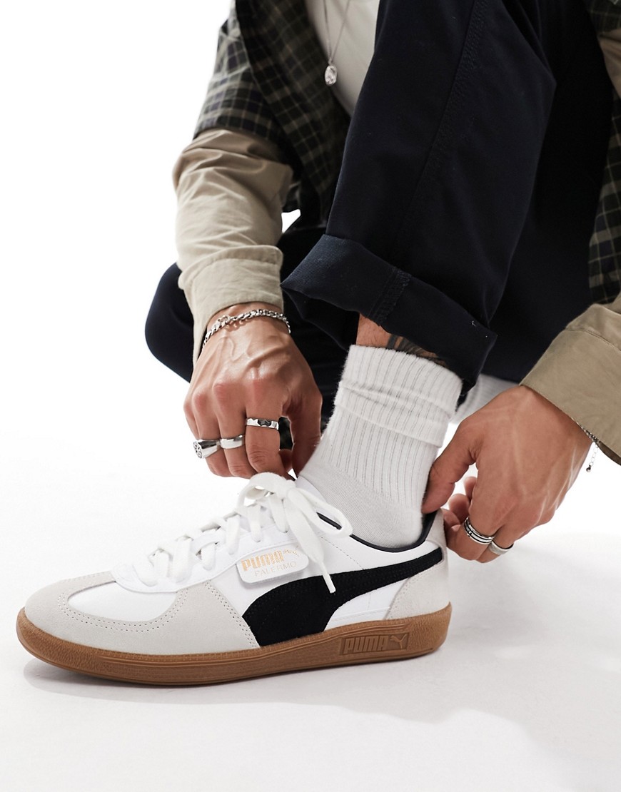 Palermo Leather sneakers in white and black