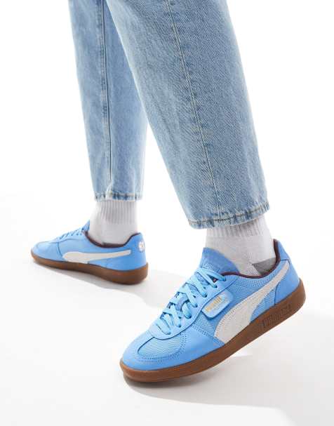 Puma Palermo 'Man City' Trainers in baby blue - view 1