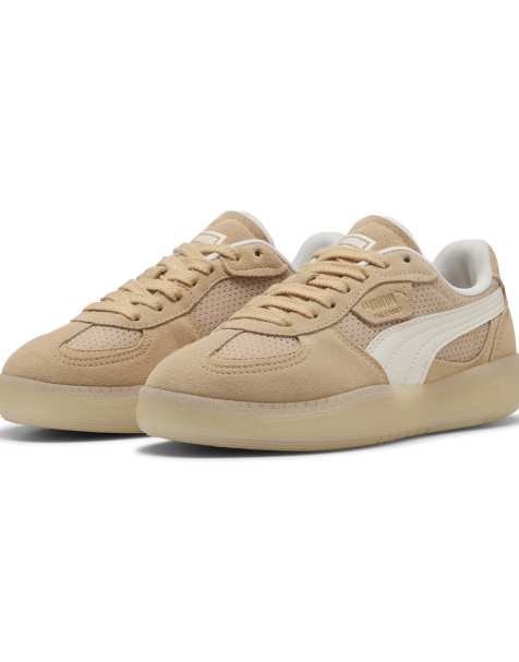 Puma Palermo moda vintage sneakers in light sand-warm white - view 1