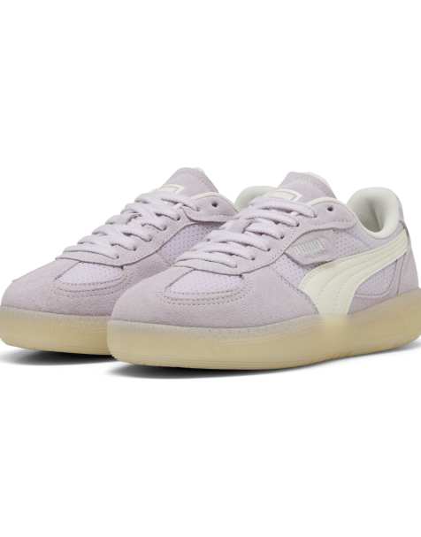 Puma Palermo moda vintage sneakers in lilac frost-warm white - view 1