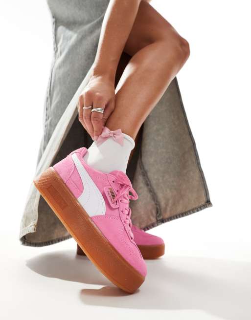 PUMA Palermo Platform sneakers in pink gum