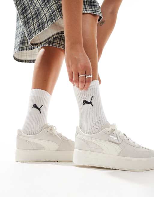 Puma vikky platform white sneakers best sale