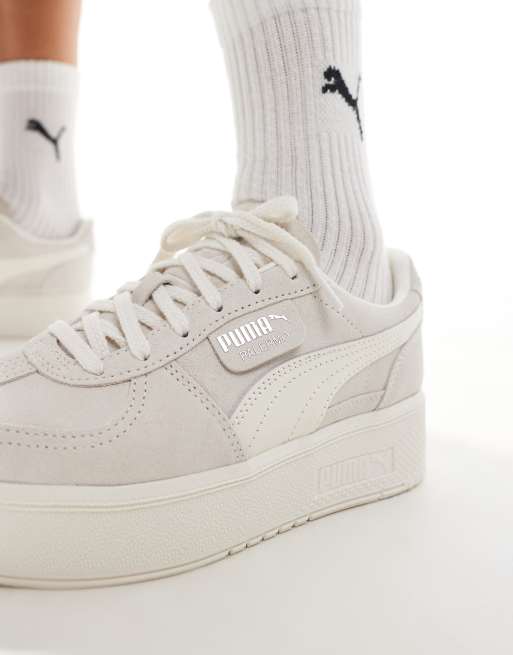 Puma white leather platform sneakers best sale