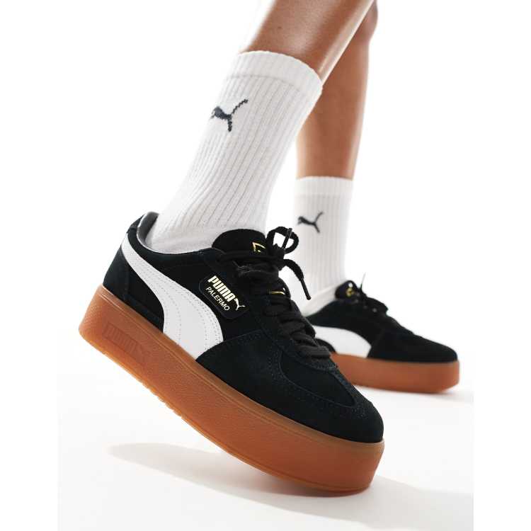 Puma Palermo Platform trainers in black ASOS