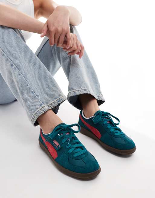 Puma suede green gum sole online