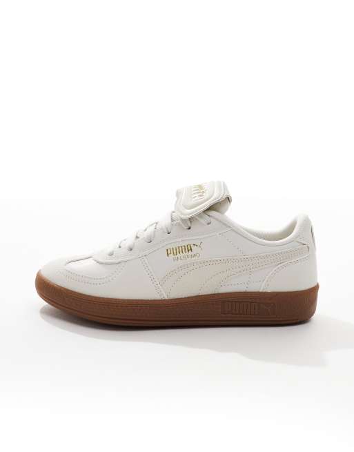 PUMA Palermo Premium sneakers in off-white 