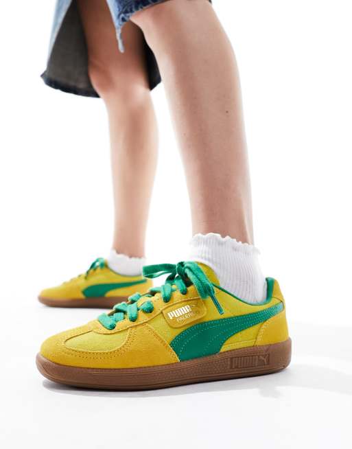 PUMA – Palermo – Sneaker in Gelb und Grün ASOS