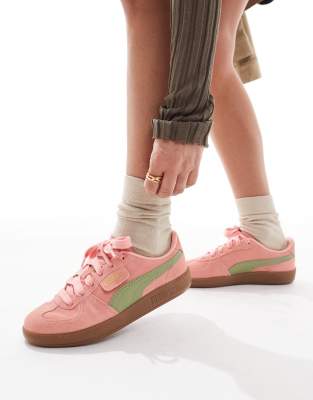 PUMA - Palermo - Sneaker in Rosa & Grün