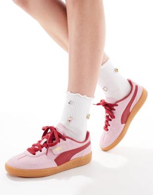 PUMA - Palermo - Sneaker in Rosa & Rot