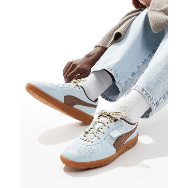 PUMA Palermo sneakers in blue and brown | ASOS