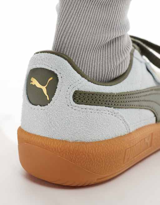 PUMA Palermo sneakers in green and light blue, 4 of 5