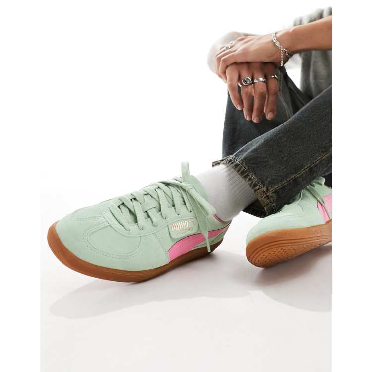 Puma Palermo sneakers in green and pink MGREEN MGREEN ASOS