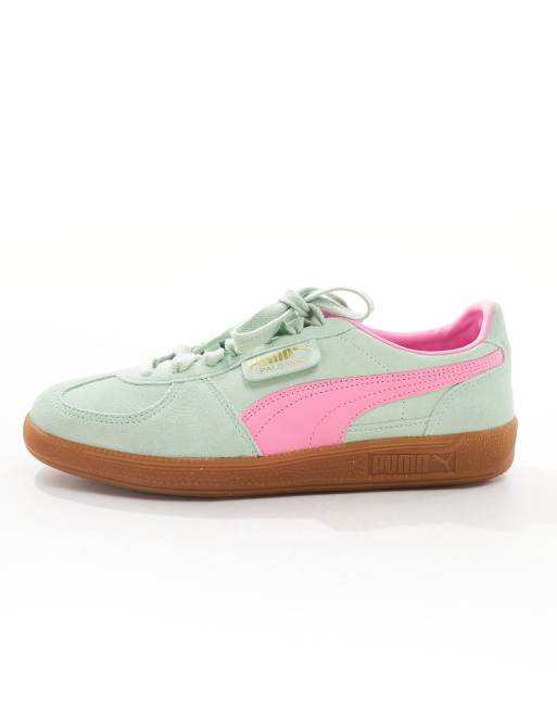 Puma Palermo Special trainers in pink and green, ASOS