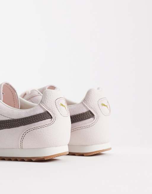 Puma Palermo sneakers in green with gum sole and lace detail, 2 of 5