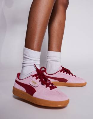 palermo sneakers in light pink and red