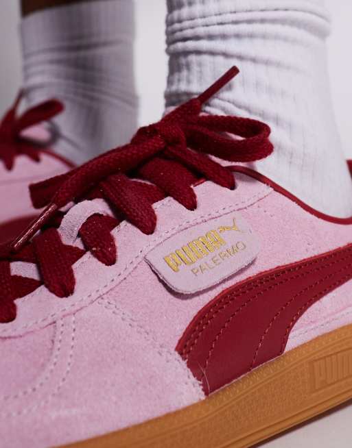PUMA palermo sneakers in light pink and red, 2 of 5