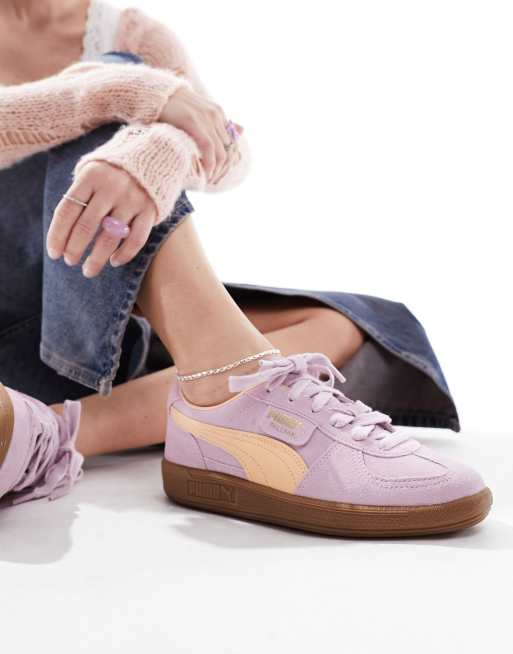 GottliebpaludanShops Elevate your casual day outfits with these sneakers from Puma PUMA Palermo sneakers in pink and orange