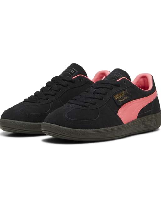 Puma Palermo sneakers in puma black-sunset glow-gum