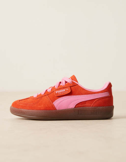 Puma Palermo sneakers in red and pink, 2 of 5