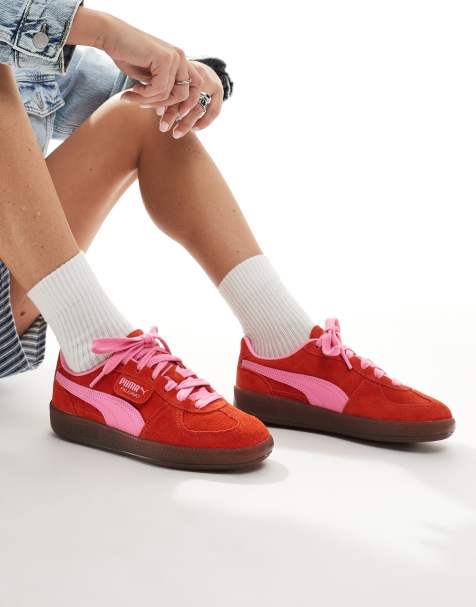 PUMA Palermo sneakers in red and pink - view 1