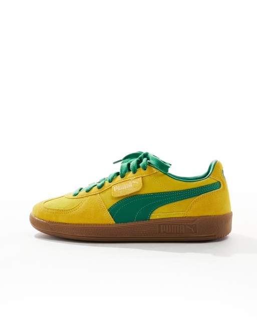 Puma Palermo sneakers in yellow green