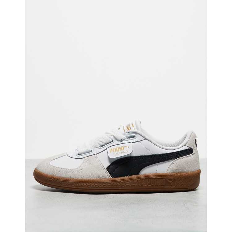 PUMA Palermo sneakers with ribbon laces in white ASOS