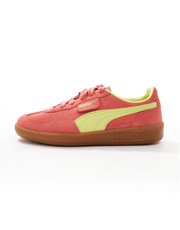 Puma 4884311 PUMA Palermo sneakers with rubber sole in coral and yellow