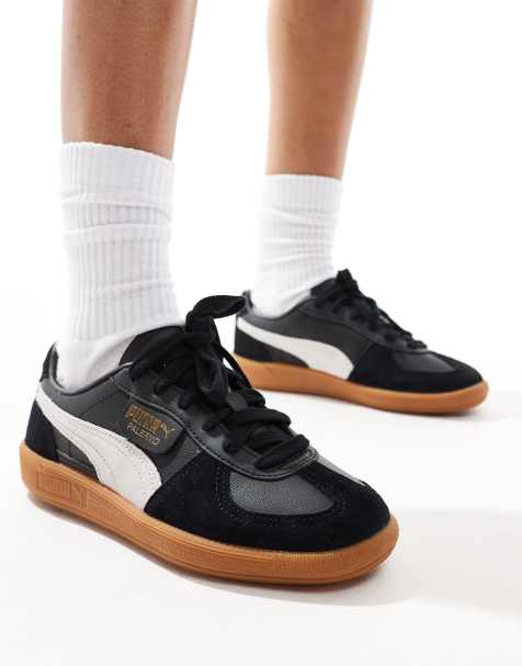 PUMA - Palermo - Sorte lædersneakers - view 1