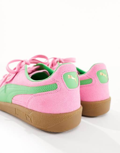 Puma green cheap and pink shoes