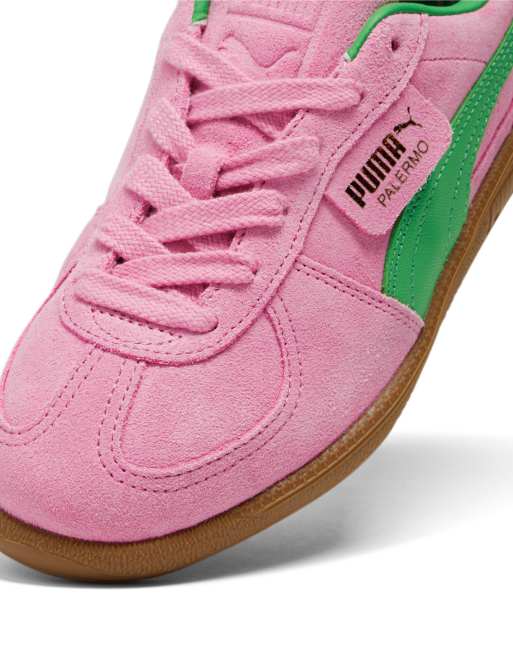 PUMA Palermo Special sneakers in pink and green ASOS