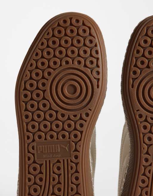 Puma Palermo straw trainers in beige, 5 of 5