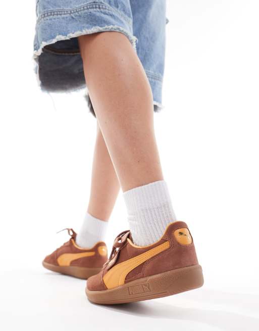 Puma Palermo trainers in brown and orange ASOS