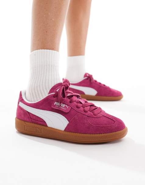 Puma Palermo trainers in dark pink - view 1