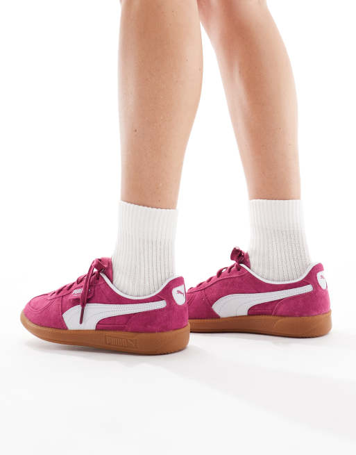 Puma Palermo trainers in dark pink, 4 of 5