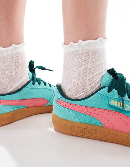 Puma Palermo trainers in teal pink ASOS