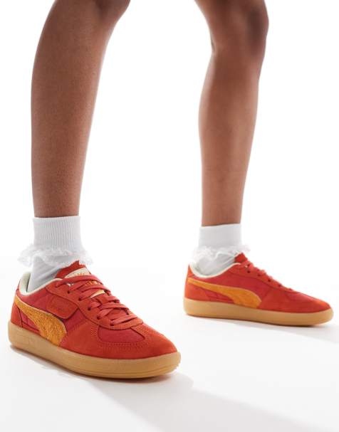 Puma Palermo trainers in washed red - view 1