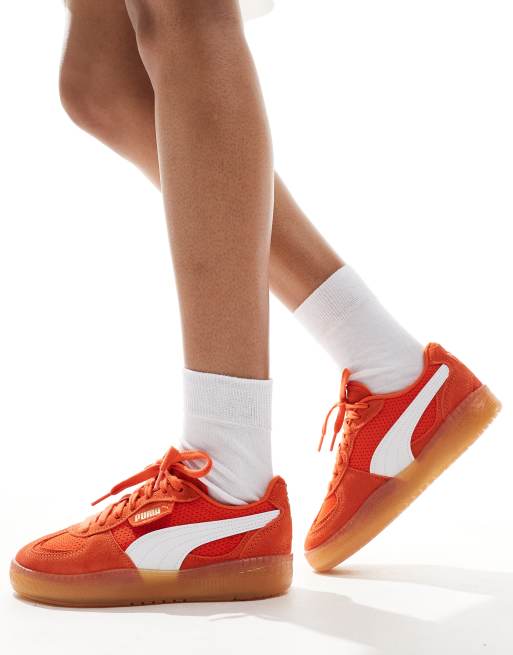 Orange puma sneakers cheap