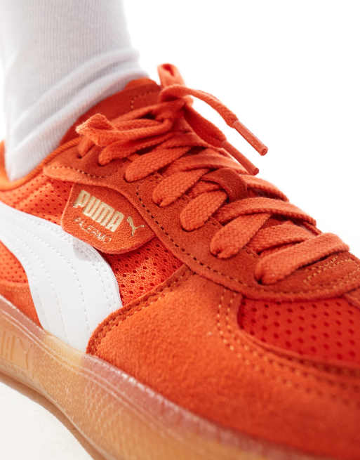 Puma suede platform orange sales