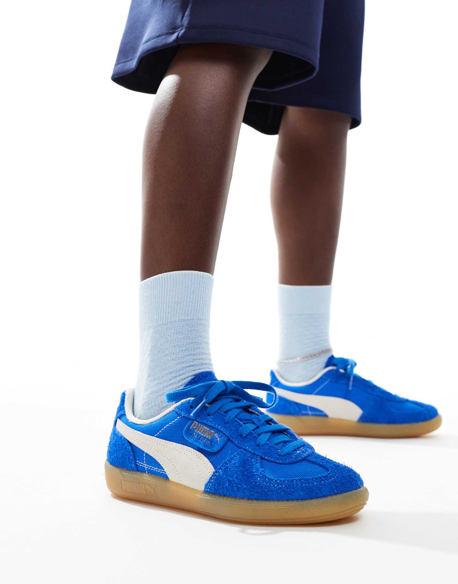 Винтажные кроссовки PUMA Palermo синего цвета