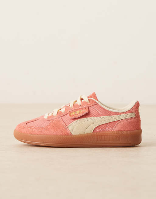 PUMA Palermo Vintage sneakers in pink & yellow