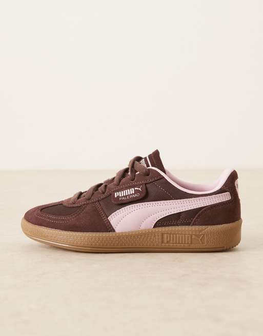 Puma Palermo Vintage trainers in chocolate brown, 2 of 5