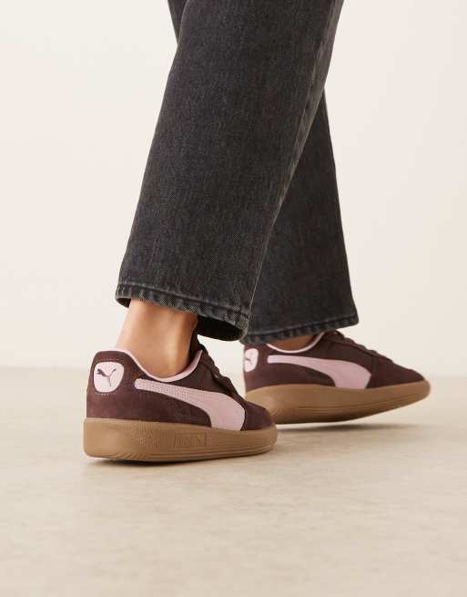 Puma Palermo Vintage trainers in chocolate brown, 4 of 5